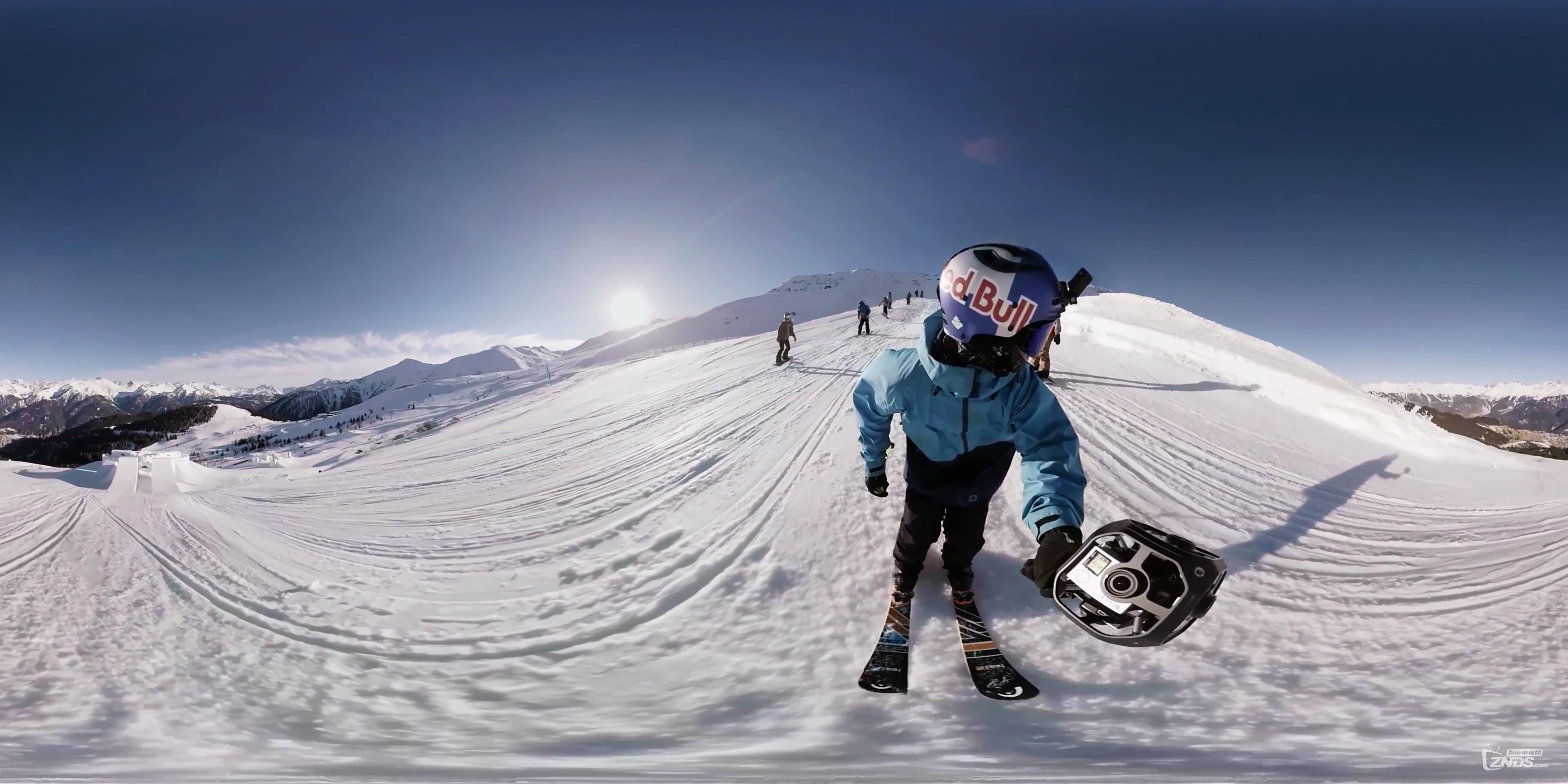 【360全景视频】极限运动:滑雪视频精彩剪辑_
