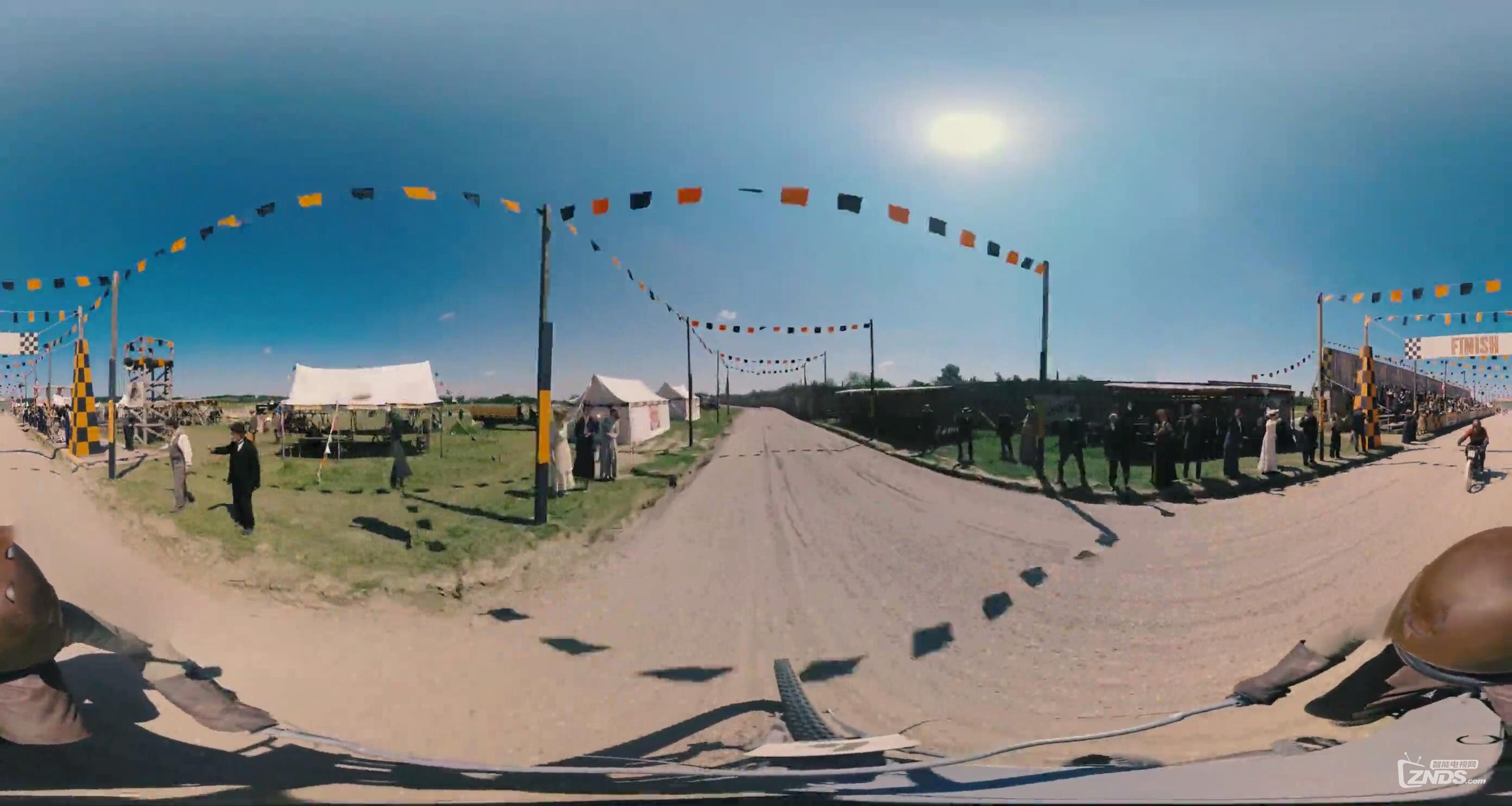 【360度VR全景视频】道奇越野摩托车城市锦