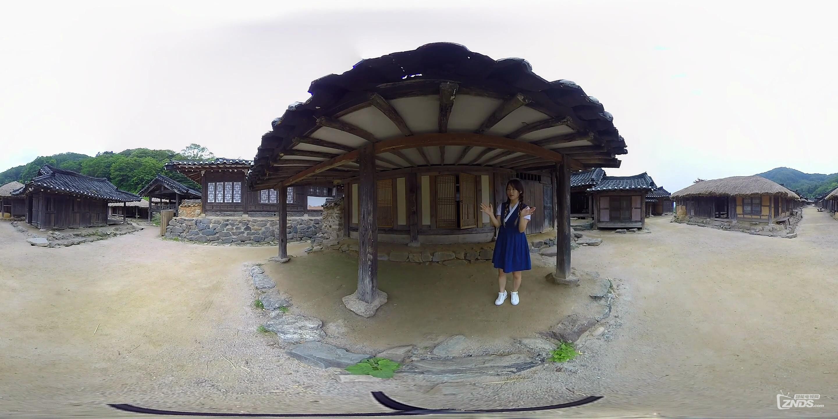 全景视频:和韩国妹子汉娜一起看古代民居遗址