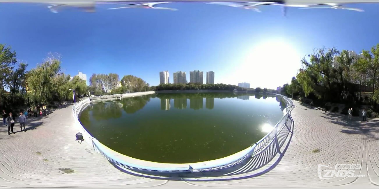 全景视频新疆大学红湖vr航拍实验