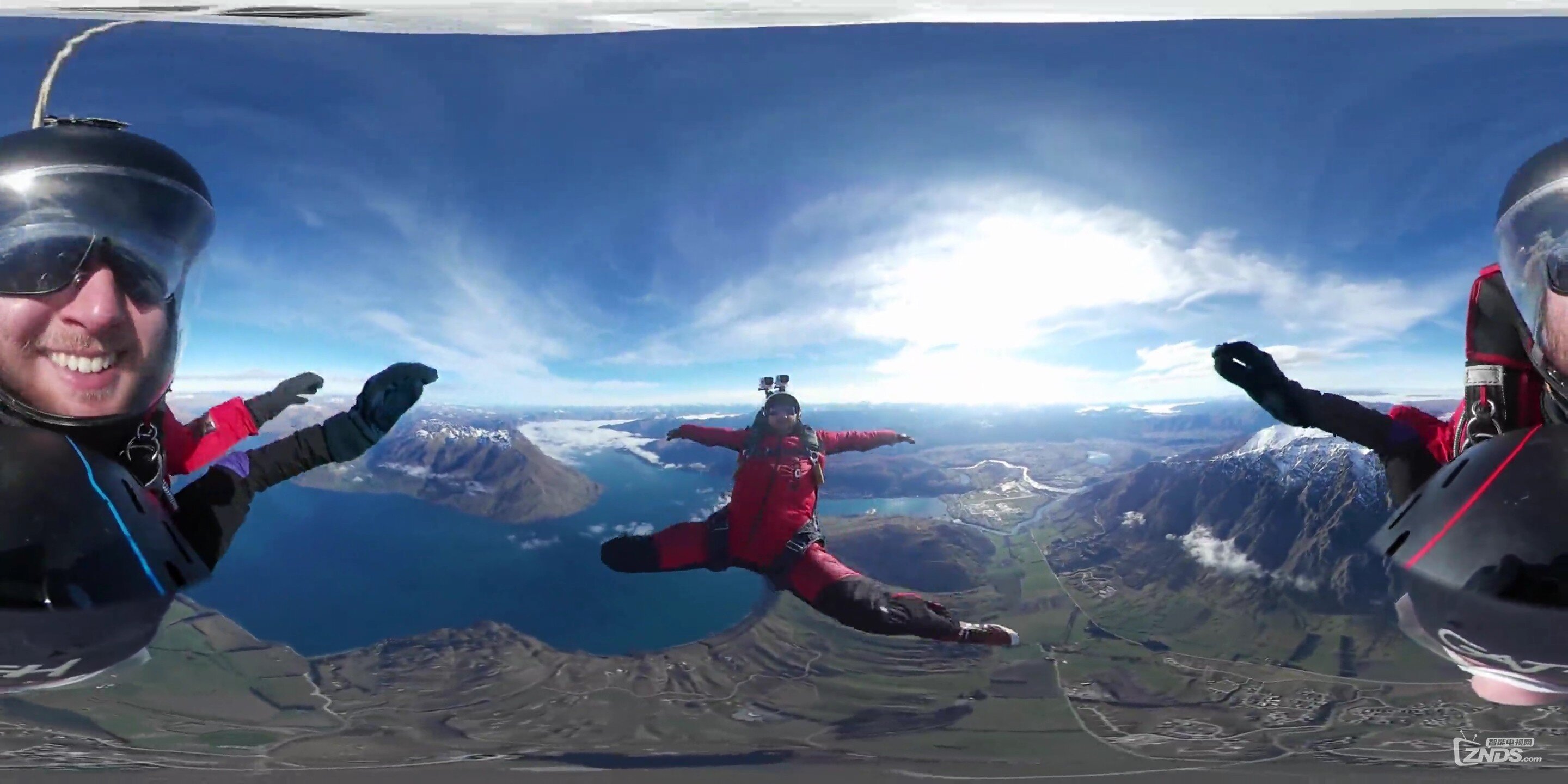 全景视频:新西兰皇后镇高空跳伞_VR资源下载
