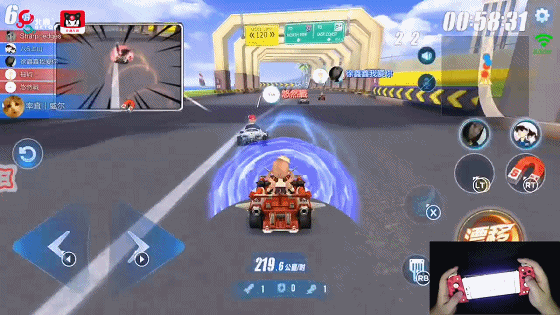 qq飞车手游手柄操作bug,因为我跑倒数第一,所以我赢了!