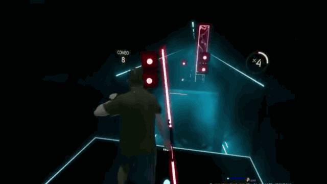 劲爆的节奏加上炫酷的激光剑,会让每个vr玩家沉浸在里面简直不能自拔.