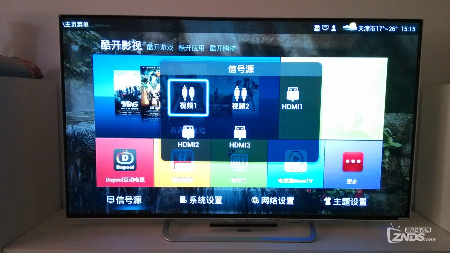 系统更新/开机通道/机顶盒通道(按"机顶盒"键直接进入该视频信号显示