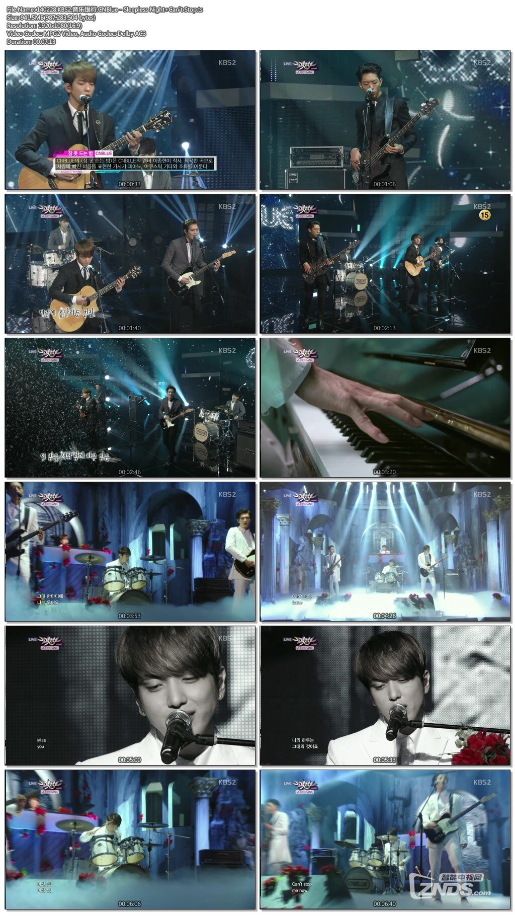 140228.KBS2.音乐银行.CNBlue - Sleepless Night+Can`t Stop(941M/1080I/TS)