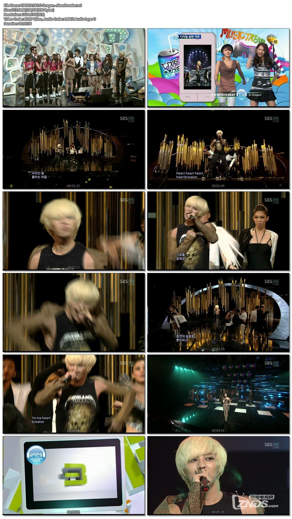 090920.SBS.G-Dragon - Heartbreaker (323M/576p/AVI)
