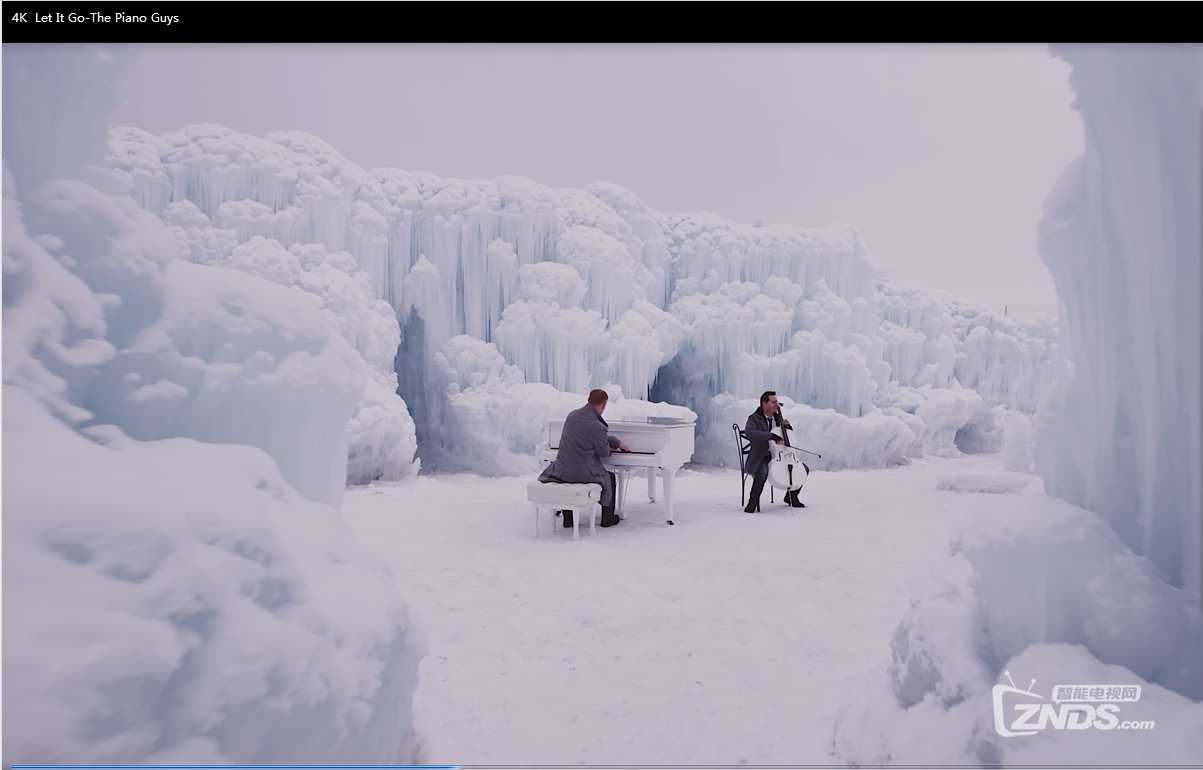 4k音乐mv雪地合奏冰雪奇缘主题曲letitgothepianoguys