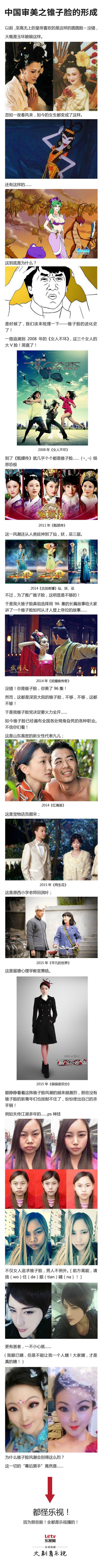 原来，锥子脸流行的真实原因是。。。