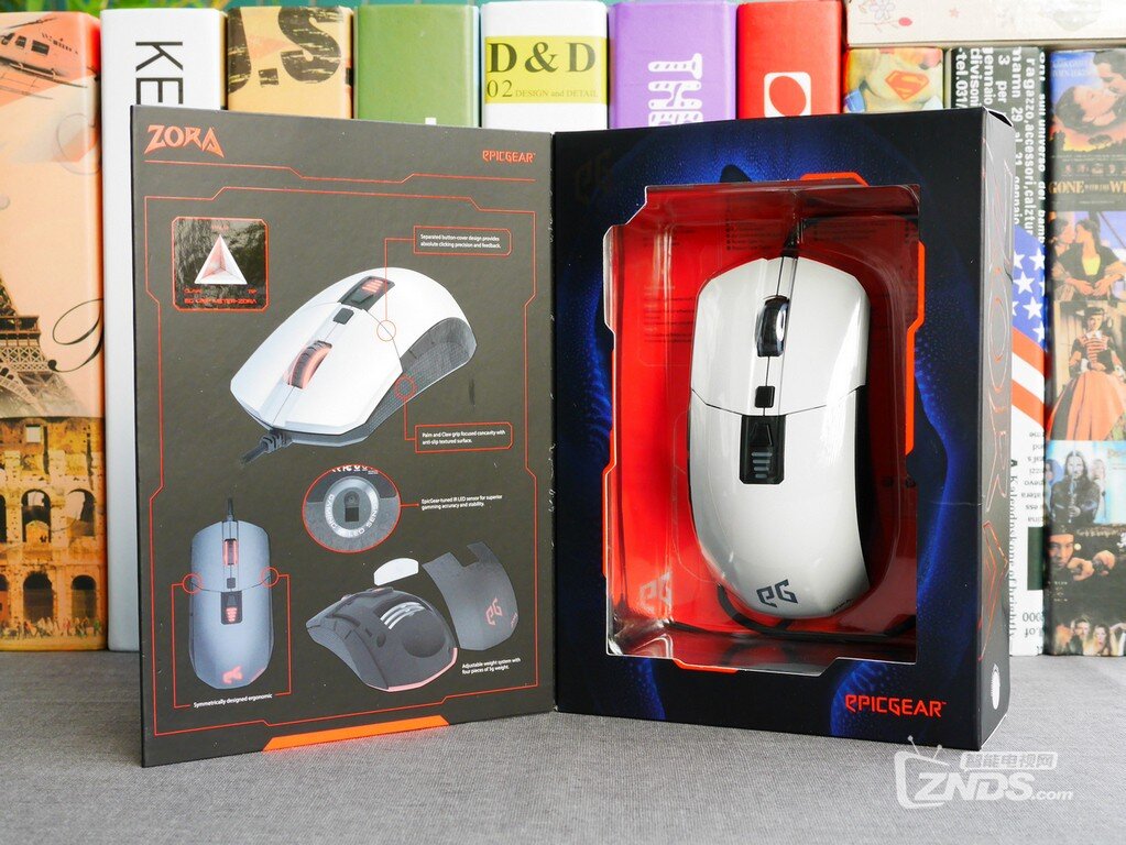 异极（Epicgear）魔拉ZORA职业电竞游戏鼠标白色版开箱新固...