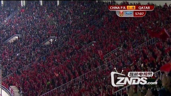 电视上高清观看中国男足对战卡塔尔，12年后再进12强!