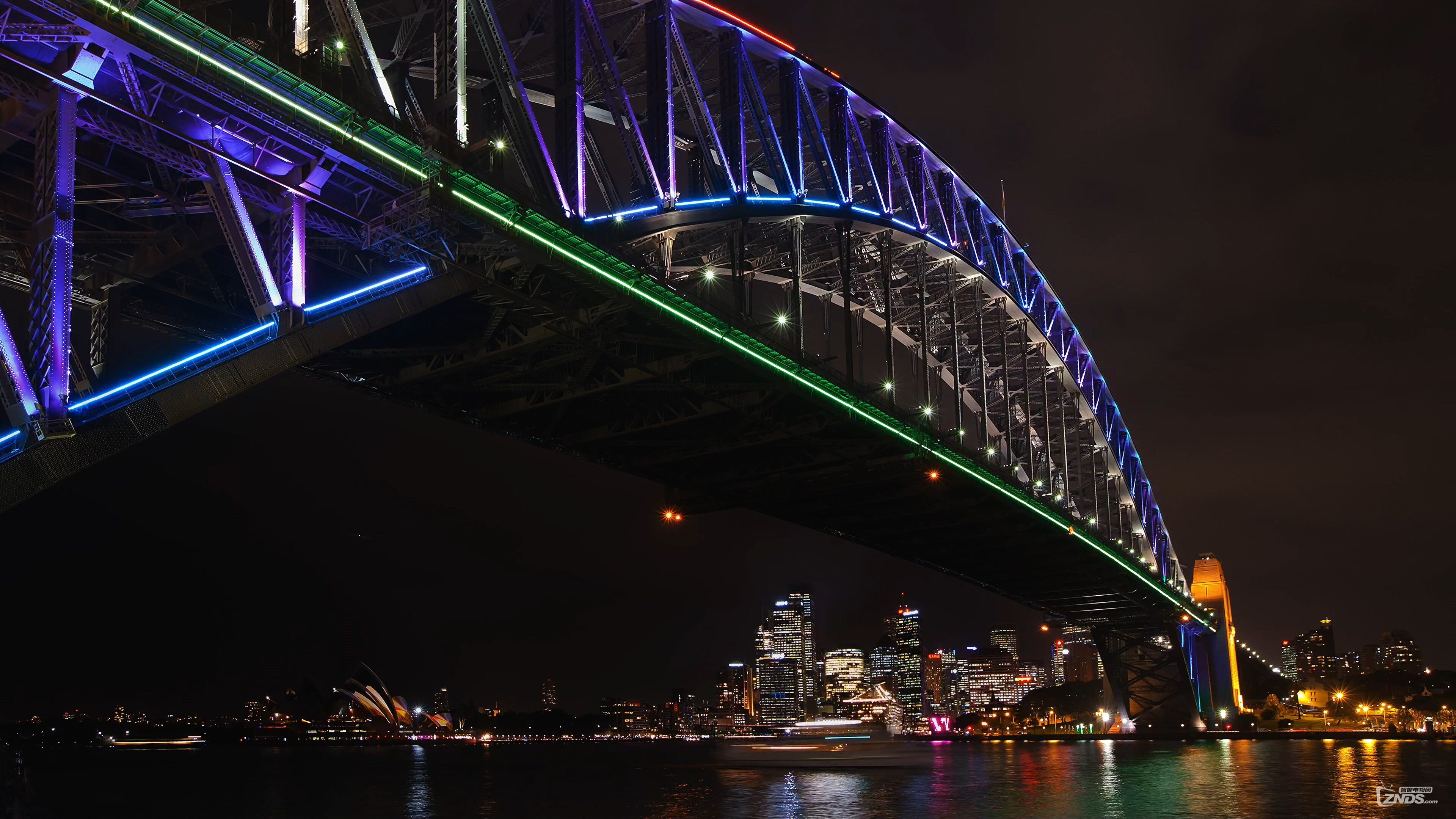 4k高清lg4koled电视专用演示片五彩斑斓的悉尼夜景2160p