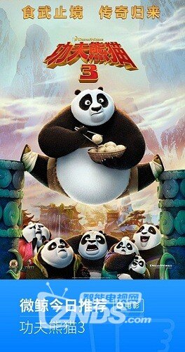 内地动画票房冠军功夫熊猫3微鲸全网首播