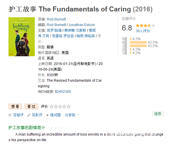 【WEB】护工故事 The Fundamentals of Caring （2016）简体字幕