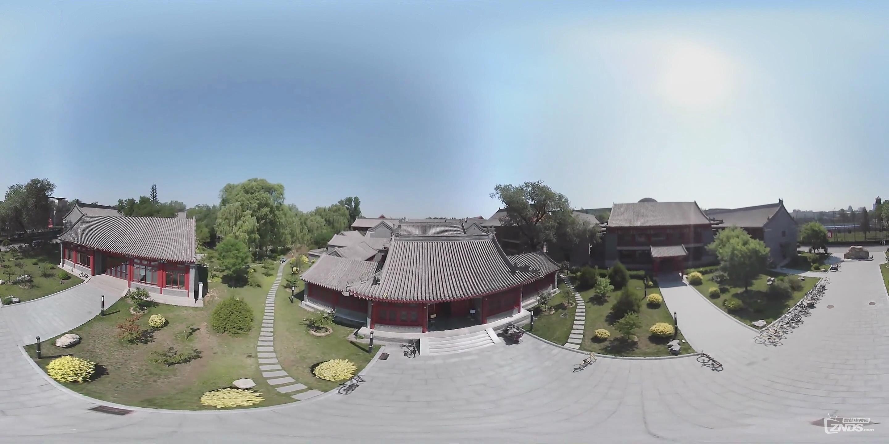 北京大学全景360航拍图片