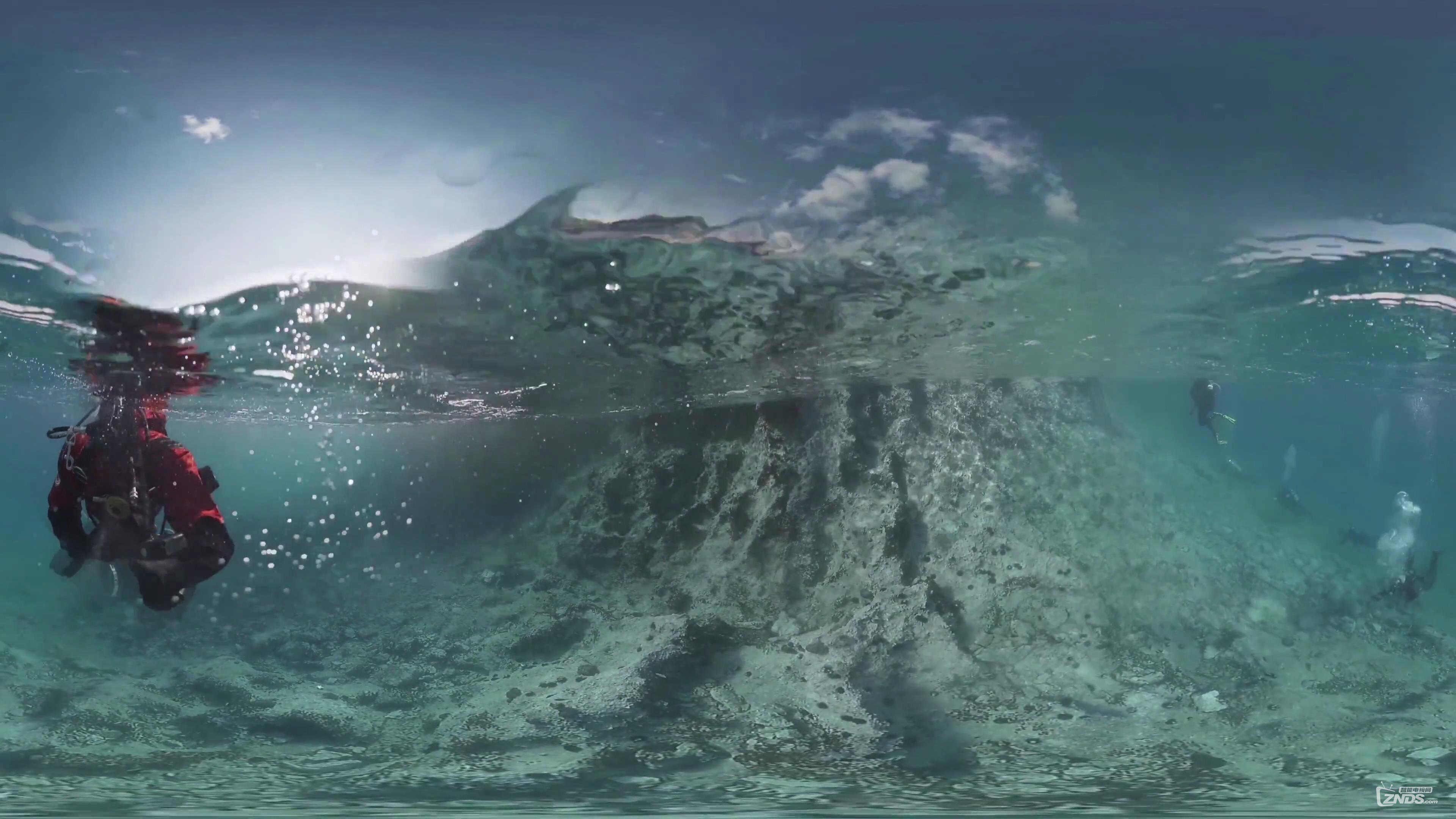 360度vr全景视频爱琴海无底洞探秘