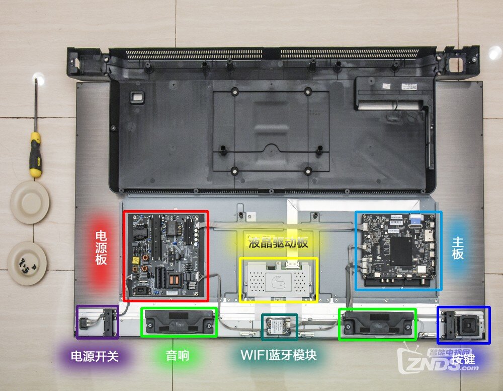 微鲸电视W50J拆解，质量、性能、做工一览！