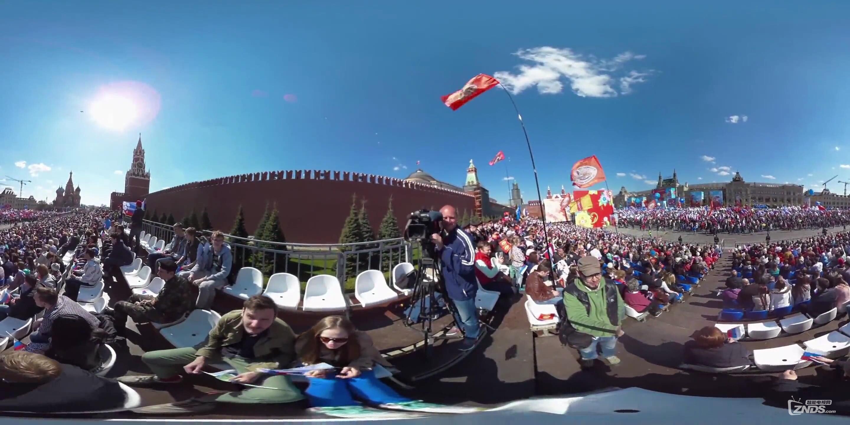 【360度VR全景视频】2016莫斯科五一节庆祝活动