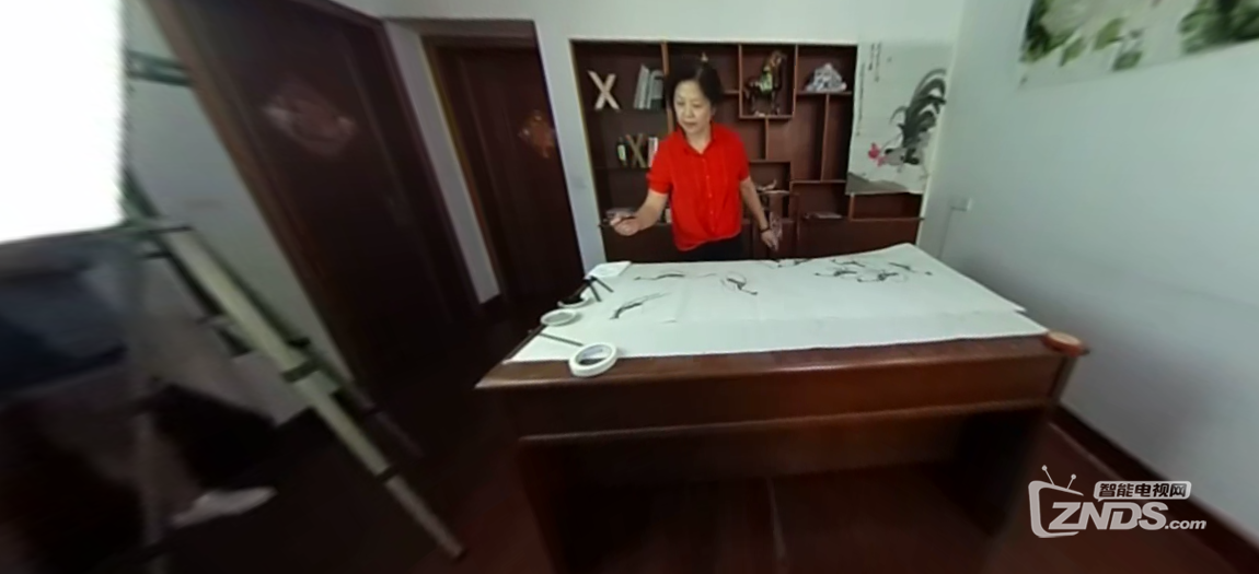 全景视频：齐白石后人齐惠娟老师现场作画