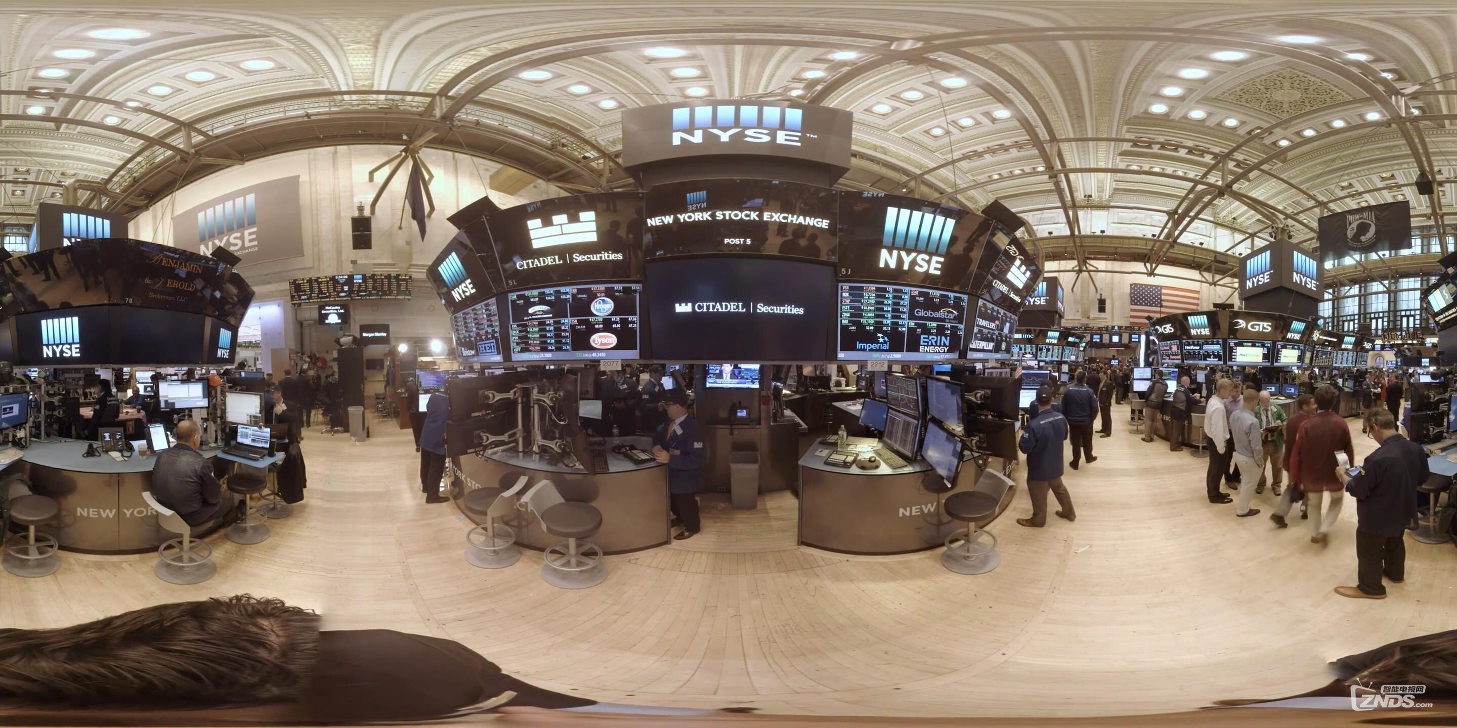 360度vr全景视频走进华尔街