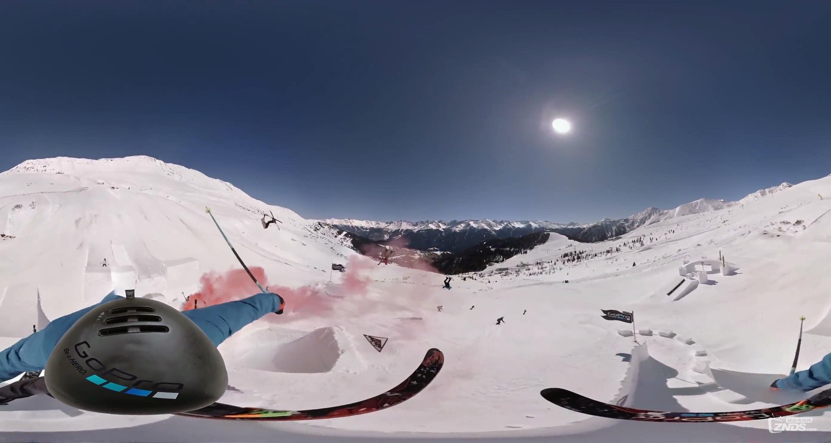 360度vr全景視頻極限花式滑雪