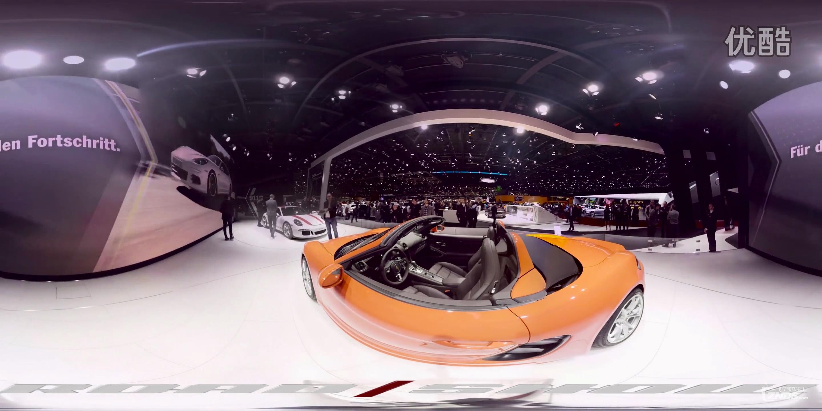 保时捷入门跑车718_boxster_现身日内瓦车展_vr汽车全景视频