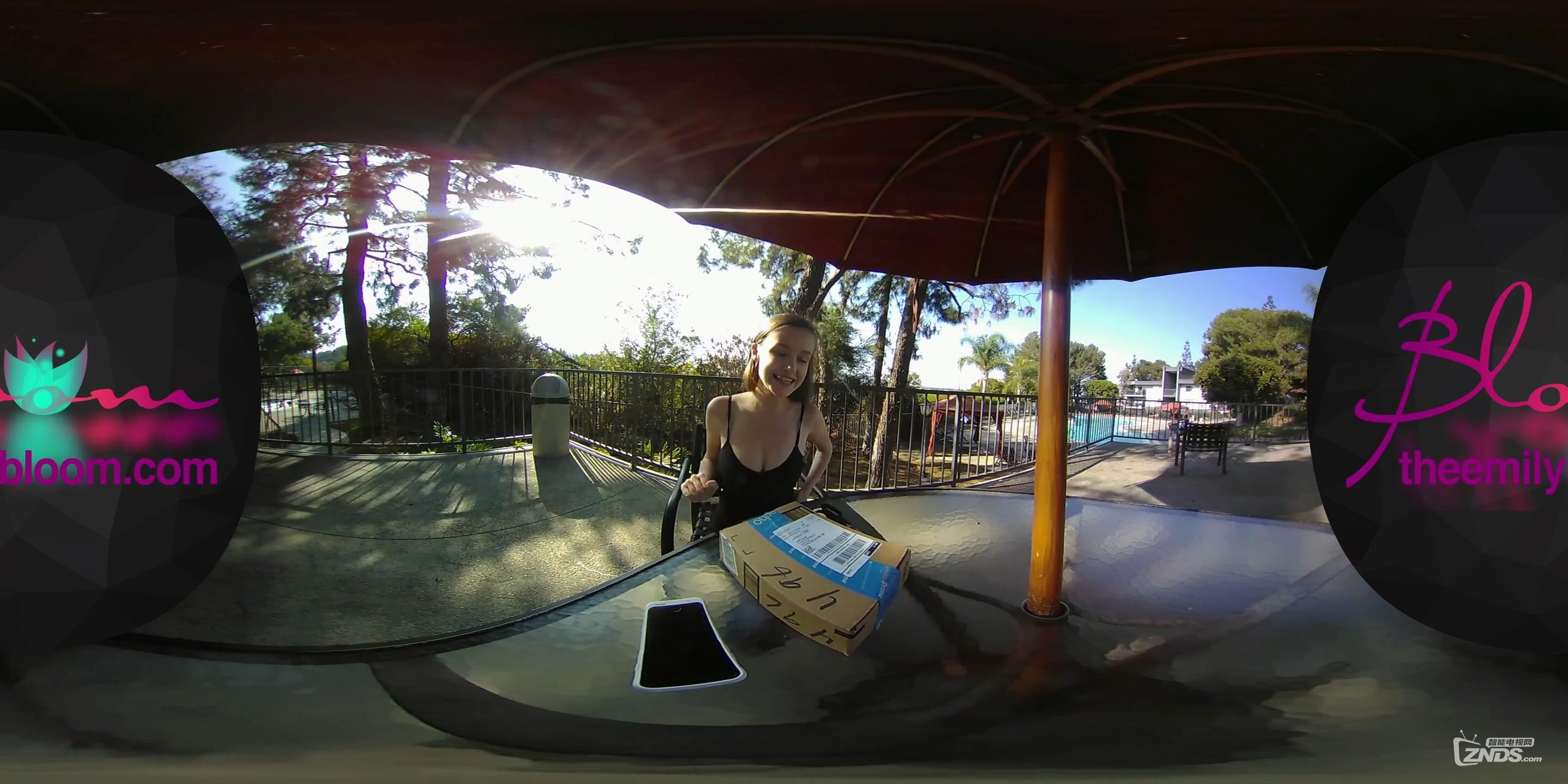 全景视频:名模emily bloom的粉丝互动-给我看看你的包裹!
