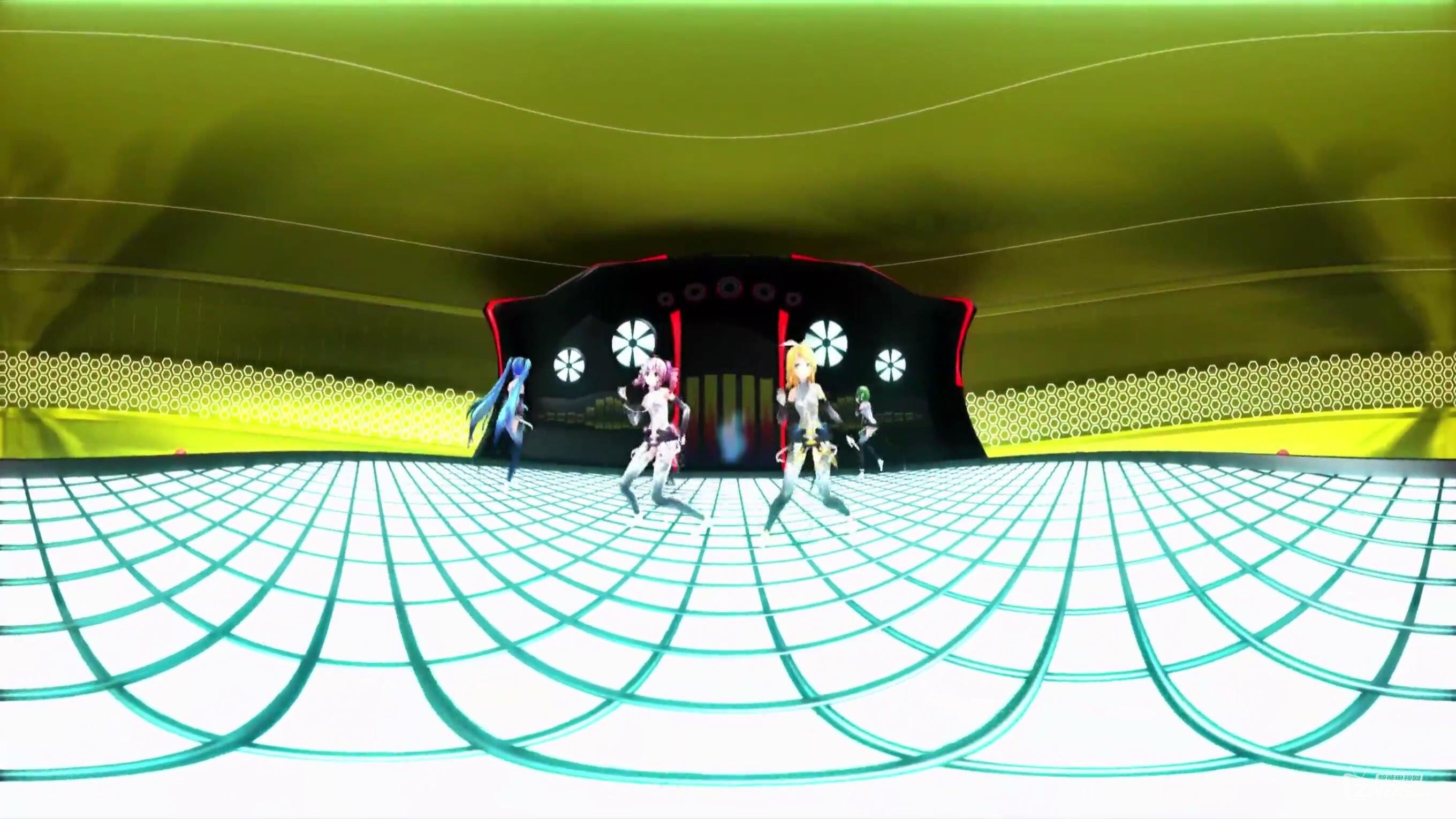 全景视频:二次元万岁!mmd【初音未来】sweet devil电音舞台版_vr资源