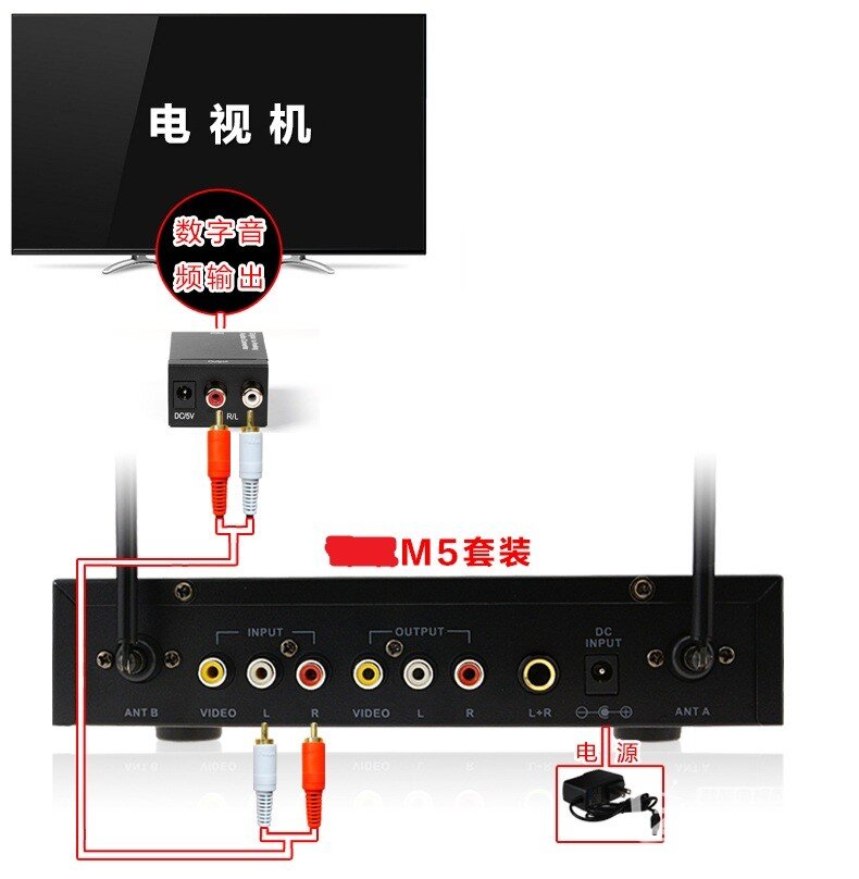 海尔电视LS49A51接话筒组建家庭卡拉ok的教程