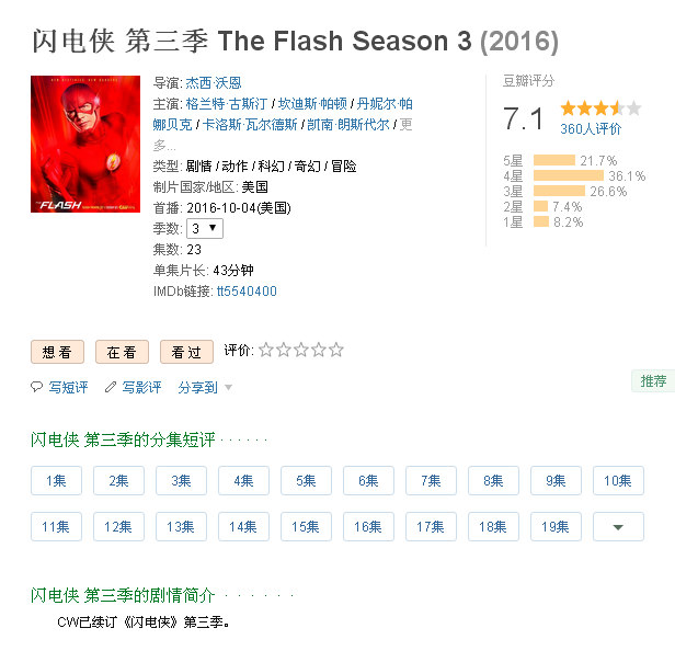 闪电侠 第三季 The Flash 第三季 第09集（2016）