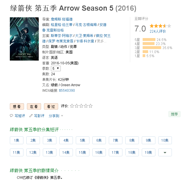绿箭侠 第五季 Arrow 第5季第07集（2016）