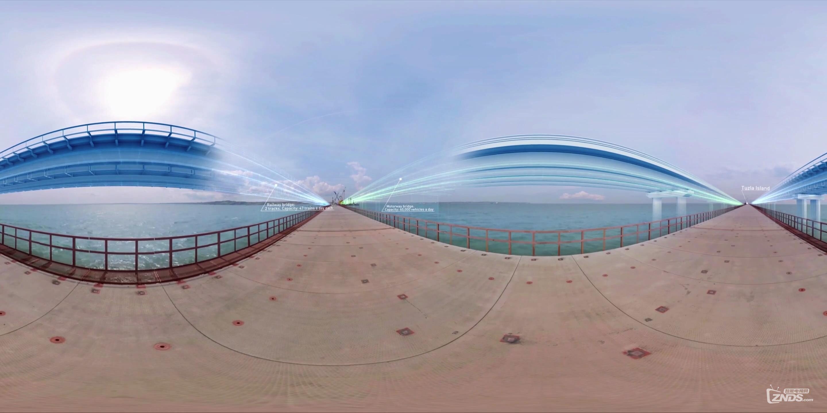360度VR体验克里米亚大桥连接海岸【2K/34MB】