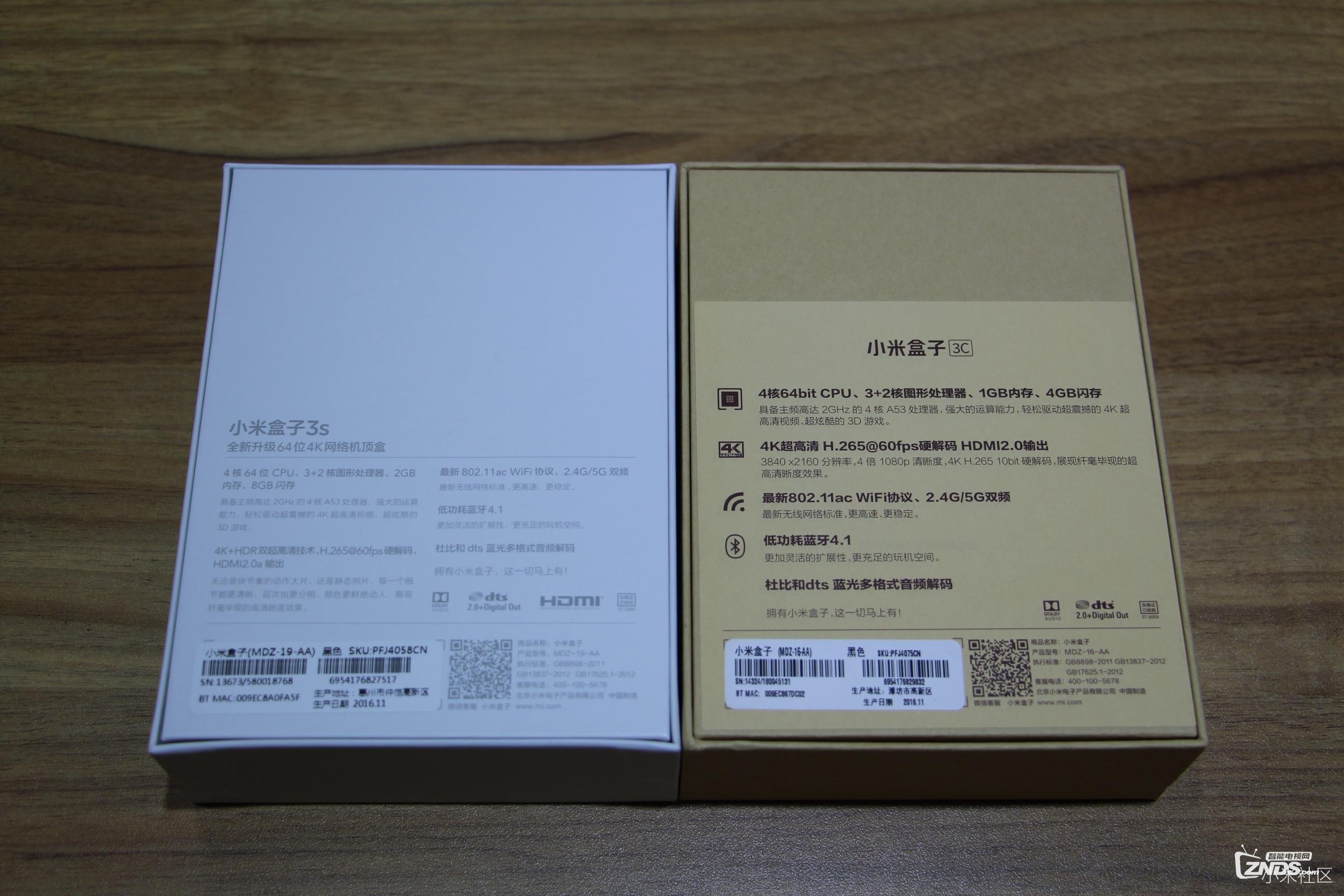 小米盒子3s和小米盒子3c对比评测
