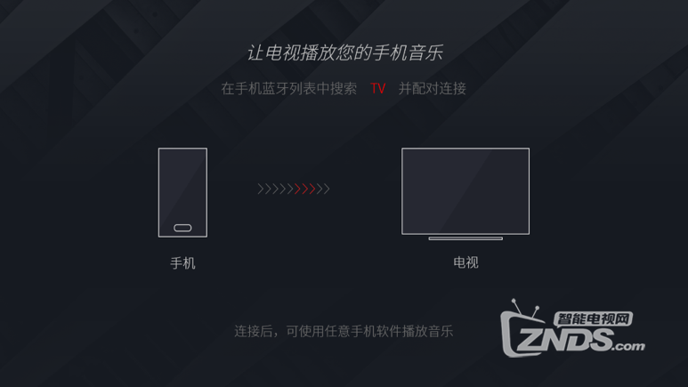 致爱听歌的你--蓝牙单独听,使用电视播放手机音