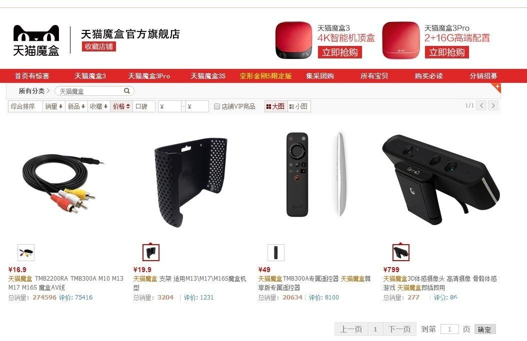天猫魔盒因配件物料短缺暂时缺货，替代的盒子大家参考下