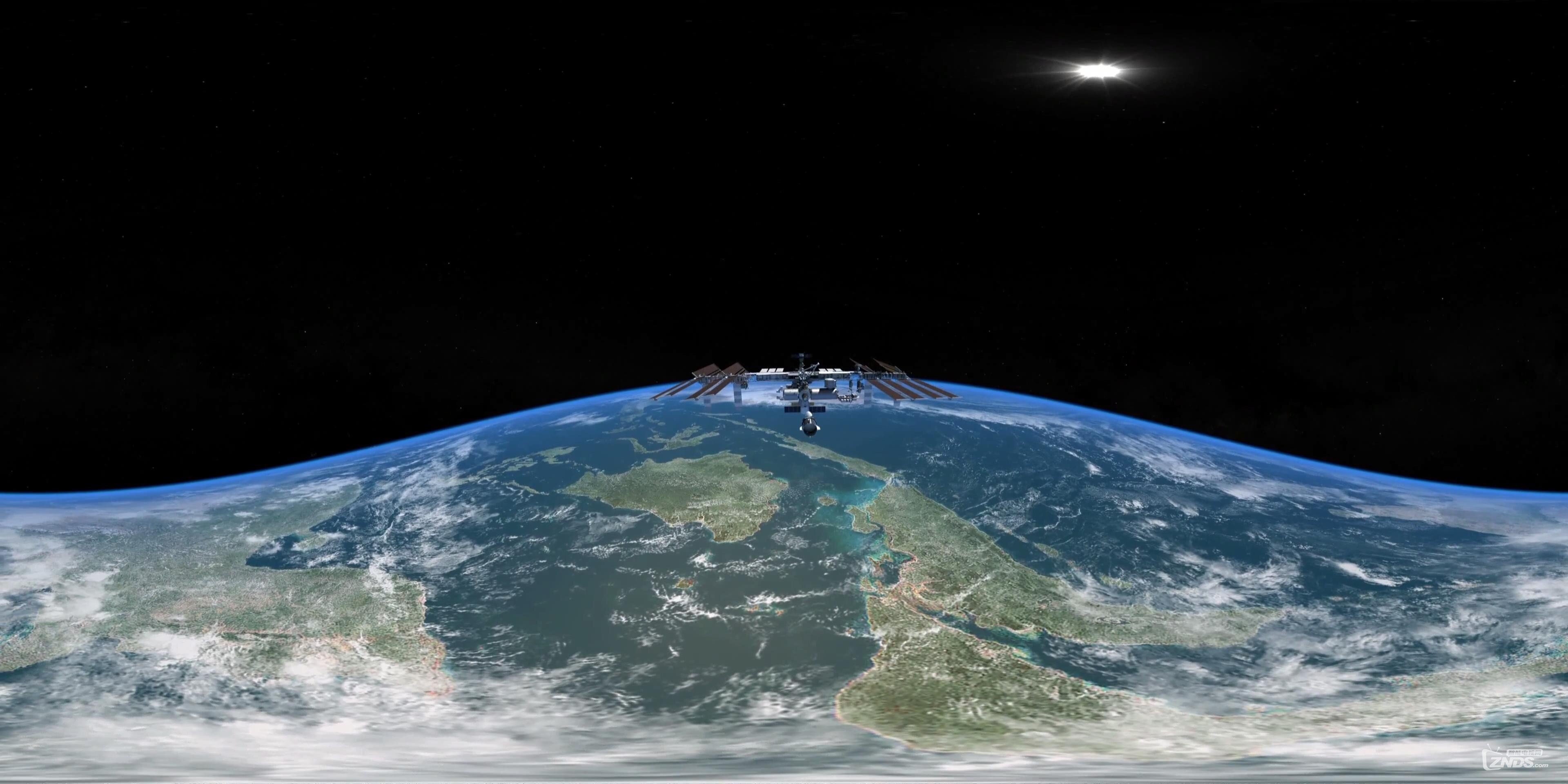vr360全景航天飞船俯瞰地球下载