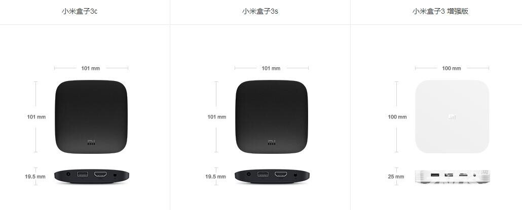 小米盒子3增强版与小米盒子3S,3C哪款好？