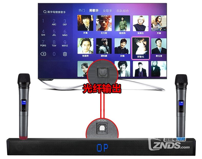 乐视超级电视X65S智能电视怎么接话筒k歌