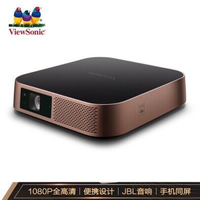 优派M2+投影仪怎么样？黑金复古风 1200流明JBL音响加持