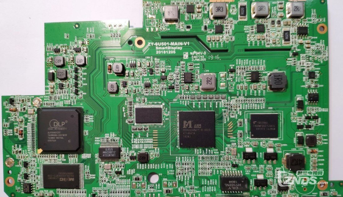 瑞格尔投影仪拆机图解:投影仪主板芯片名称介绍 .