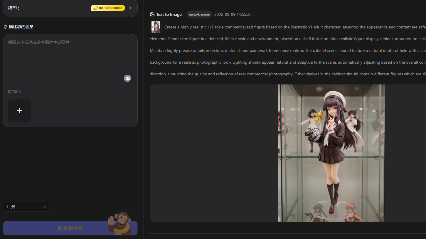 找到了一個(gè)免費(fèi)玩nano banana的網(wǎng)站，重要的是國(guó)內(nèi)還能直連！