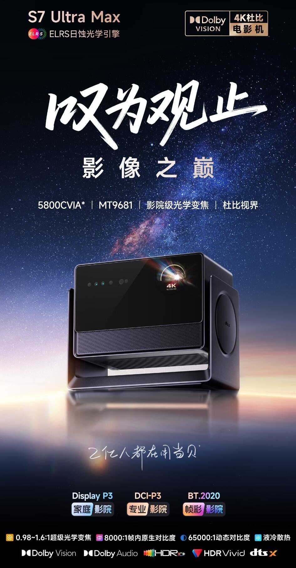 投影仪杜比视界、HDR10+和HDR Vivid是什么意思？有什么区别？