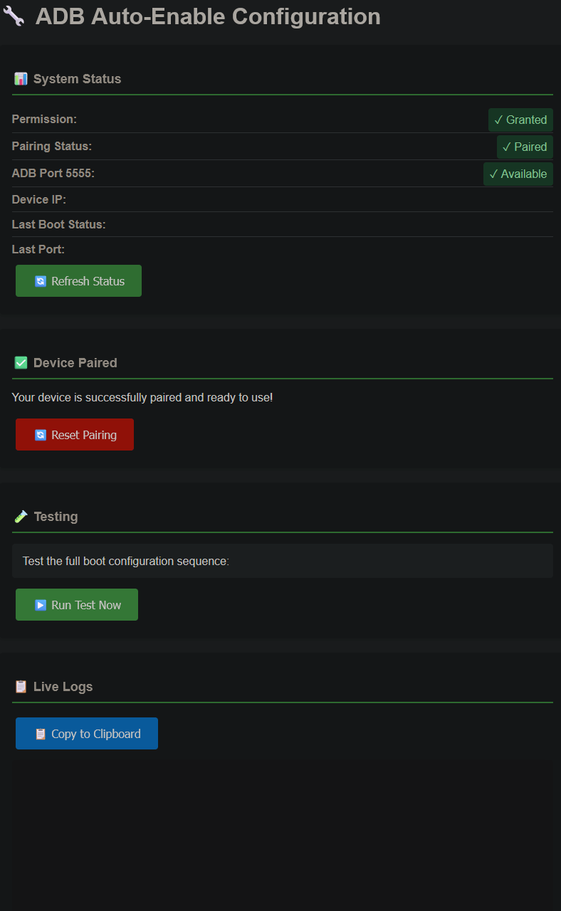 adb-auto-enable下载，无需Root自动开启ADB无线调试并固定端口