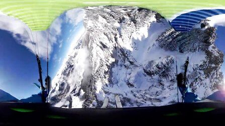 VR全景视频：穿越林海雪原滑翔跳伞